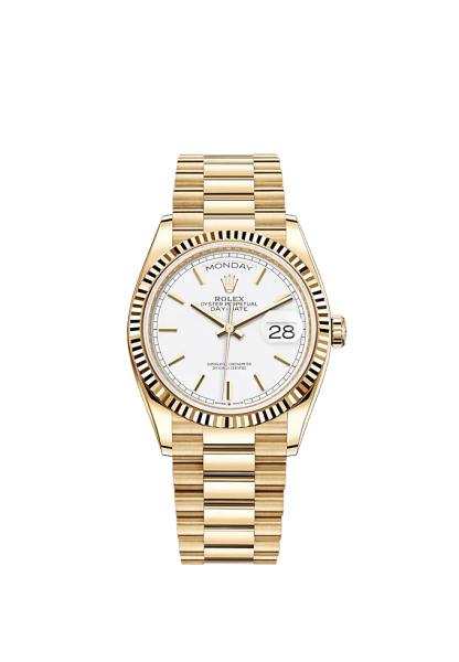 Day-Date, 36mm, 18k Yellow Gold, Ref# 128238-0081