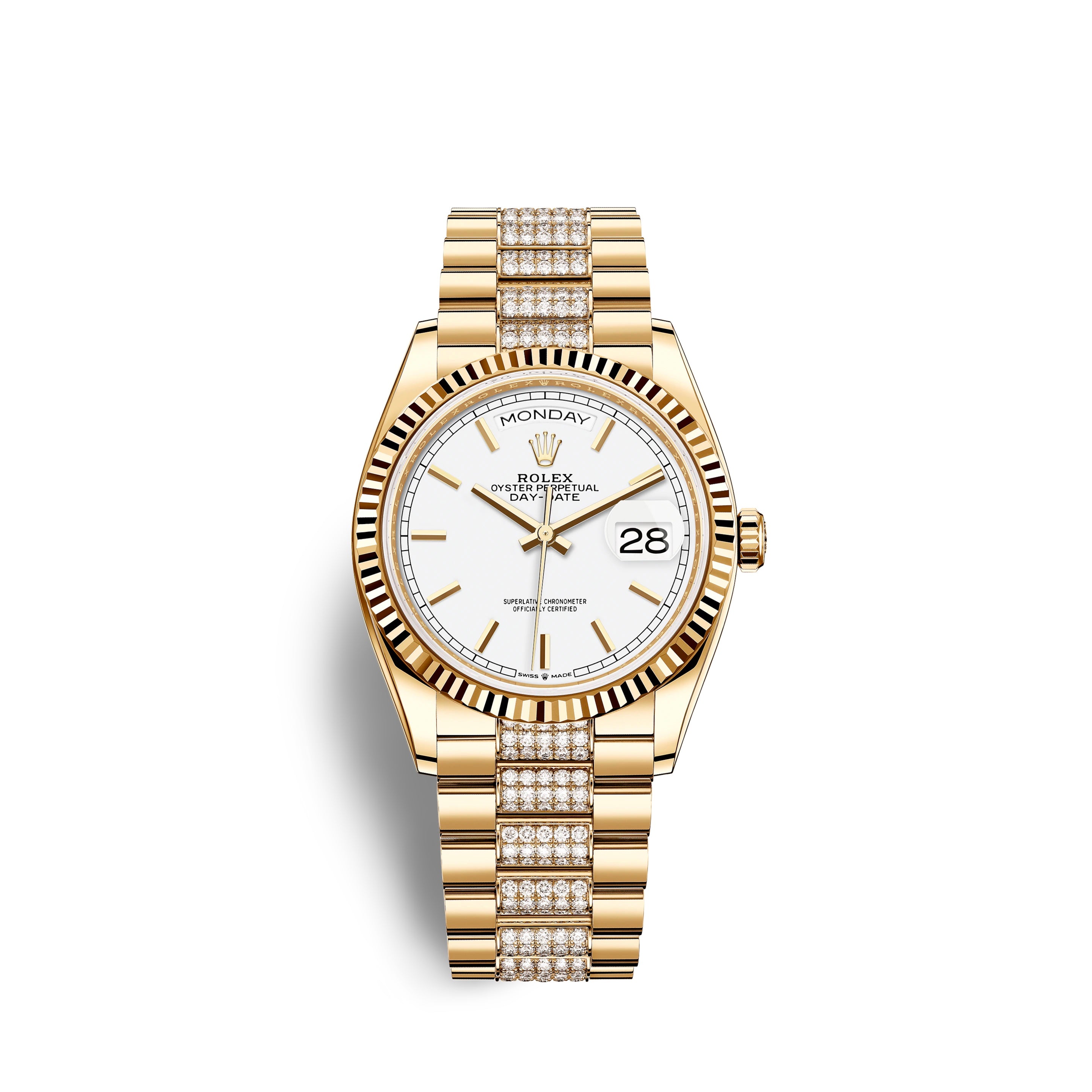 Day-Date, 36mm, 18k Yellow Gold, Ref# 128238-0082