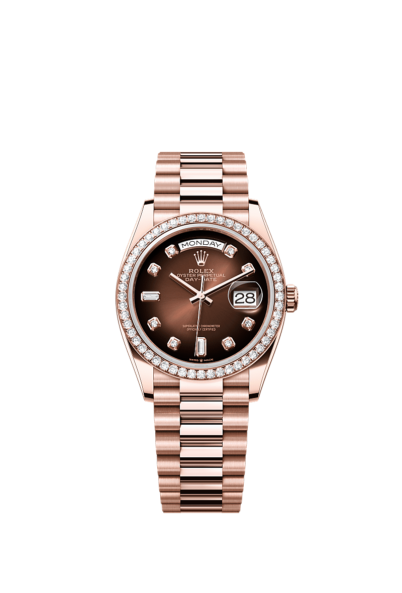 Day-Date 36  Oyster, 36 mm, Everose gold and diamonds  Reference 128345RBR