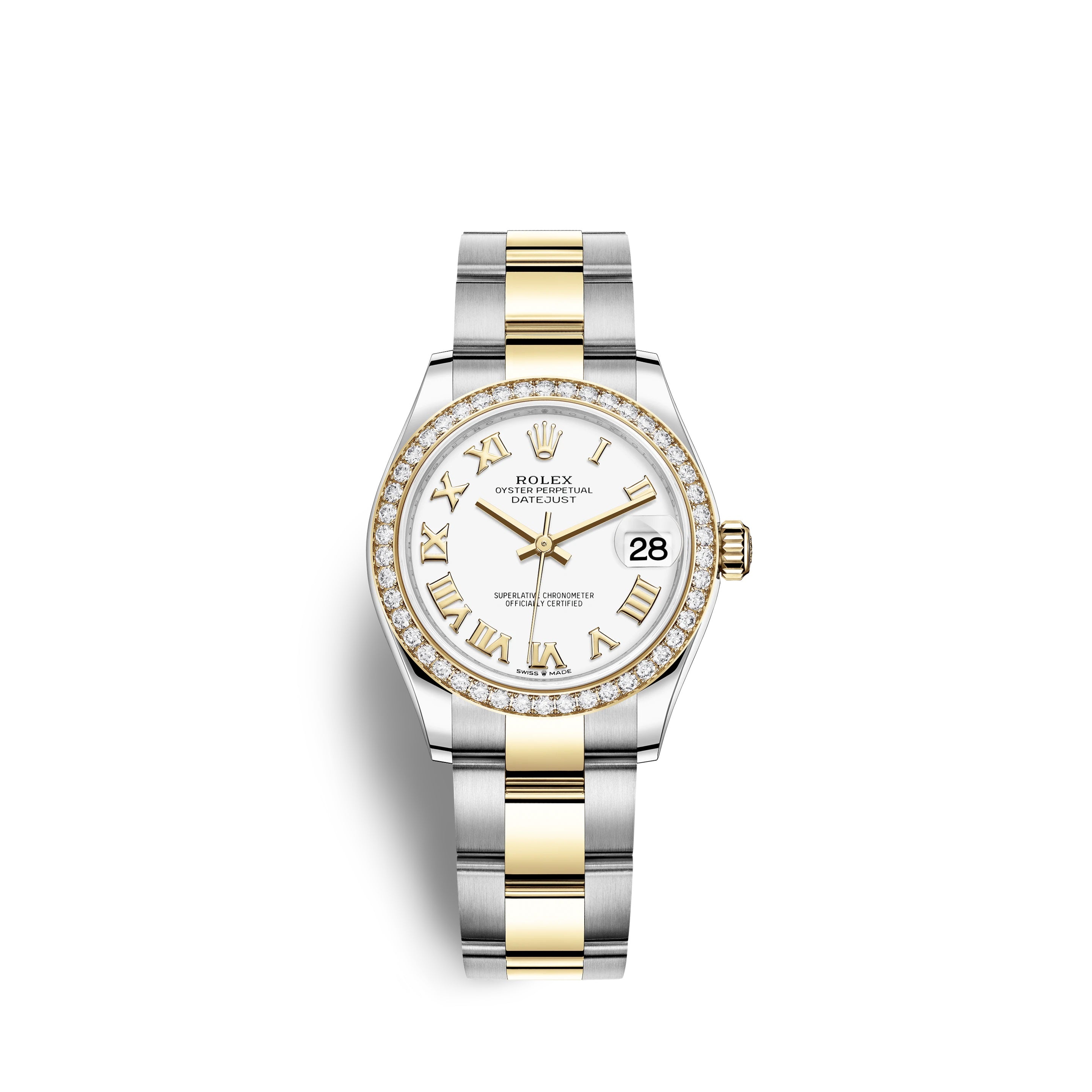 Datejust 31, Oystersteel, 18kt Yellow Gold and diamonds, Ref# 278383RBR-0001