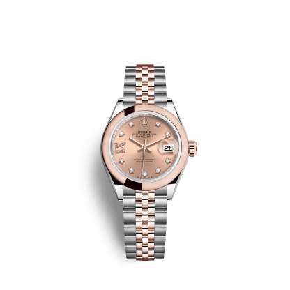 Lady-Datejust 28, Oystersteel and 18k Everose Gold, Ref# 279161-0027