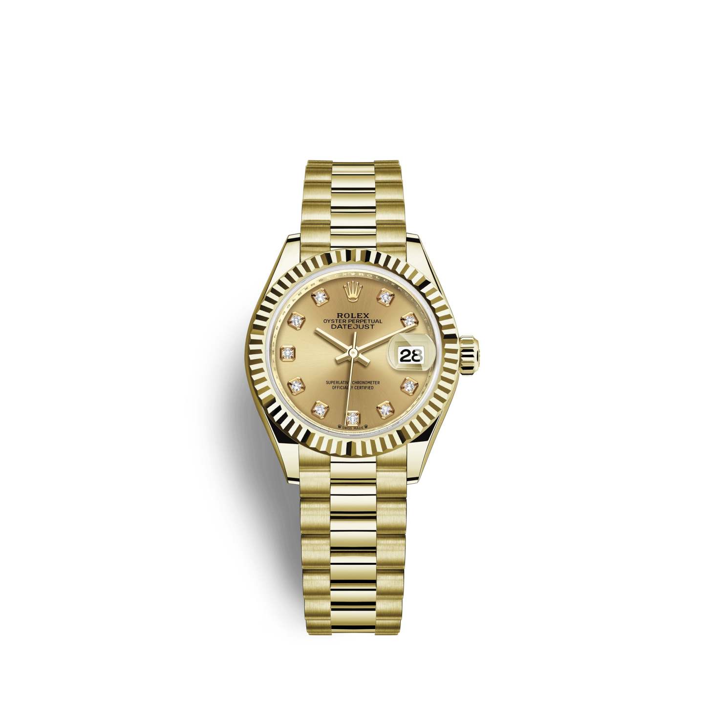 Lady-Datejust 28, 18k Yellow Gold, Ref# 279178-0017