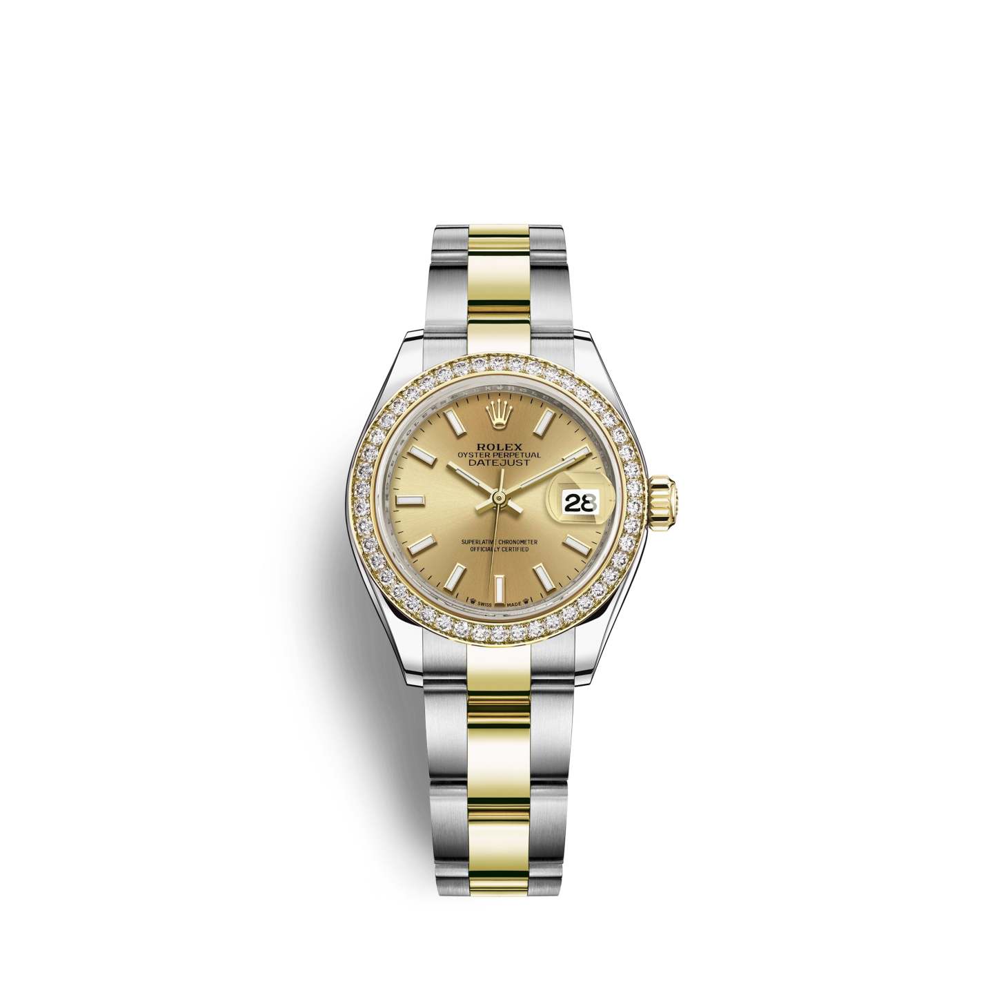 Lady-Datejust 28, Oystersteel and 18k Yellow Gold, Ref# 279383RBR-0002
