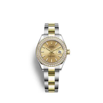 Lady-Datejust 28, Oystersteel and 18k Yellow Gold, Ref# 279383RBR-0002
