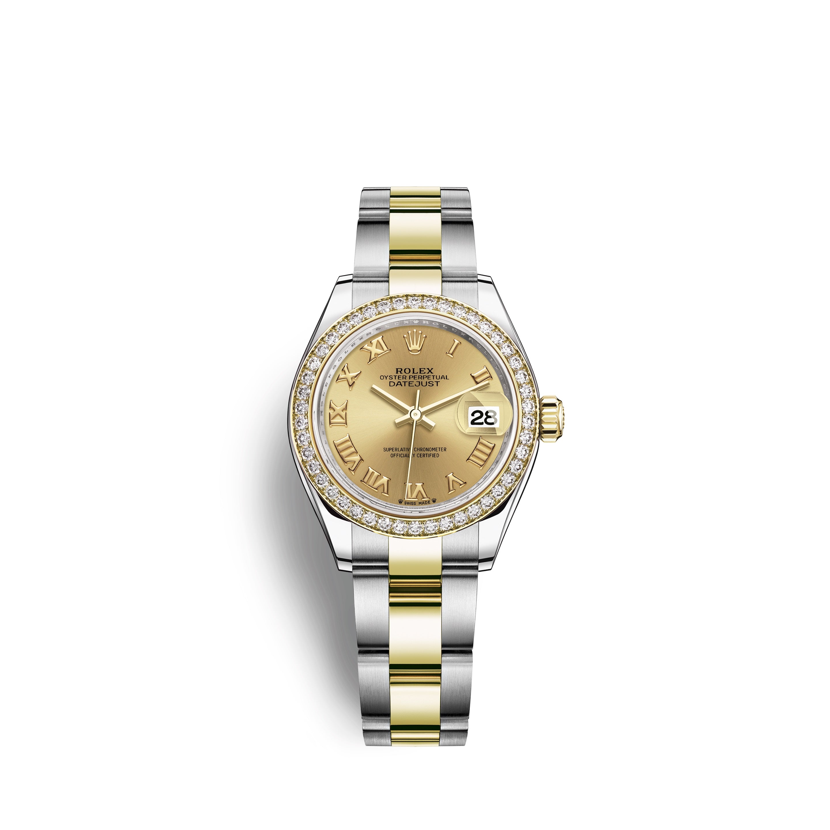 Lady-Datejust 28, Oystersteel and 18k Yellow Gold, Ref# 279383RBR-0010