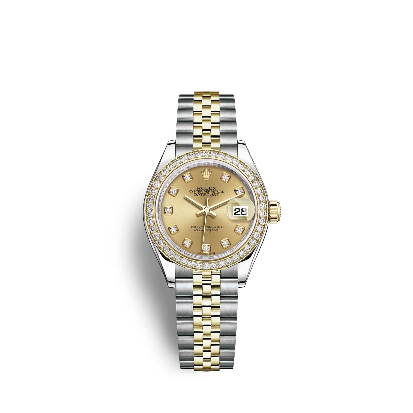 Lady-Datejust 28, Oystersteel and 18k Yellow Gold, Ref# 279383RBR-0011