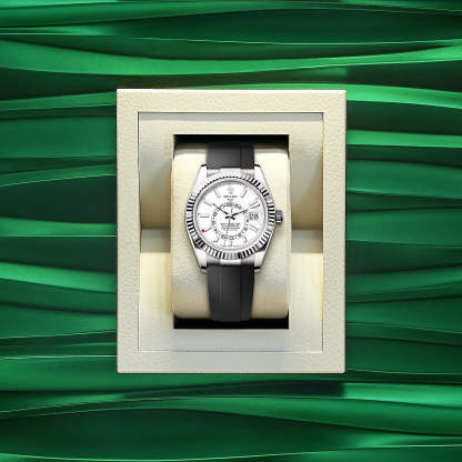 Sky-Dweller, 42mm, 18k White Gold, Ref# 336239-0003