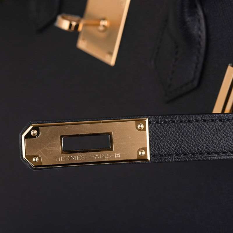 Birkin Sellier Limited Edition 30 Bag Black Veau Graine Monsieur Laiton