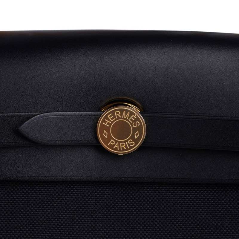 Herbag Zip Black on Black 31 Officier Canvas / Vache Hunter Leather