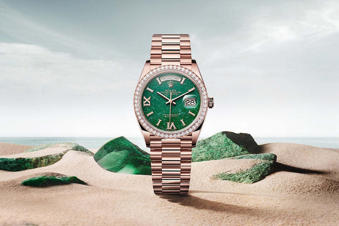 Day-Date 36, 18k Everose Gold with Diamond-set, 36mm, Ref# 128345rbr-0068