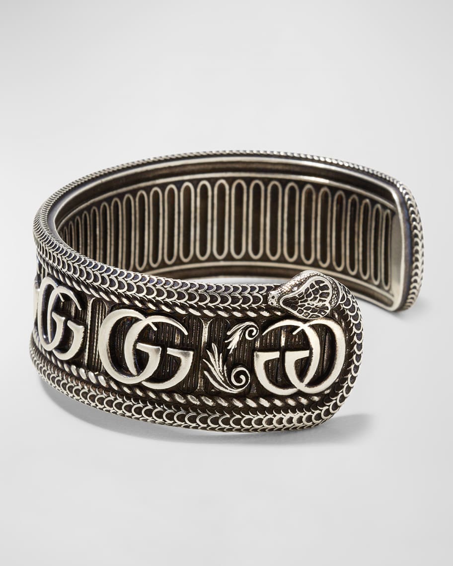 Garden Double G Snake Cuff Bracelet - Silver