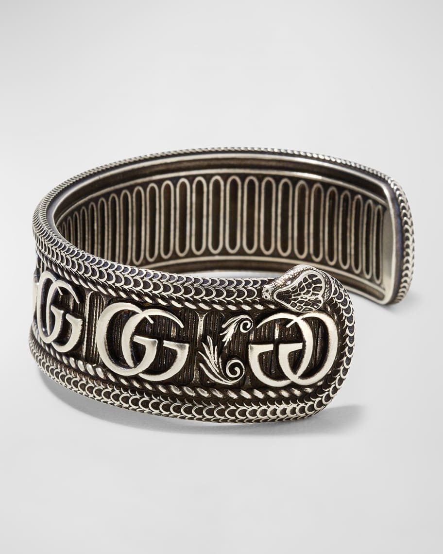 Garden Double G Snake Cuff Bracelet - Silver