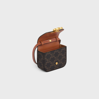 MINI CLAUDE in TRIOMPHE CANVAS and calfskin