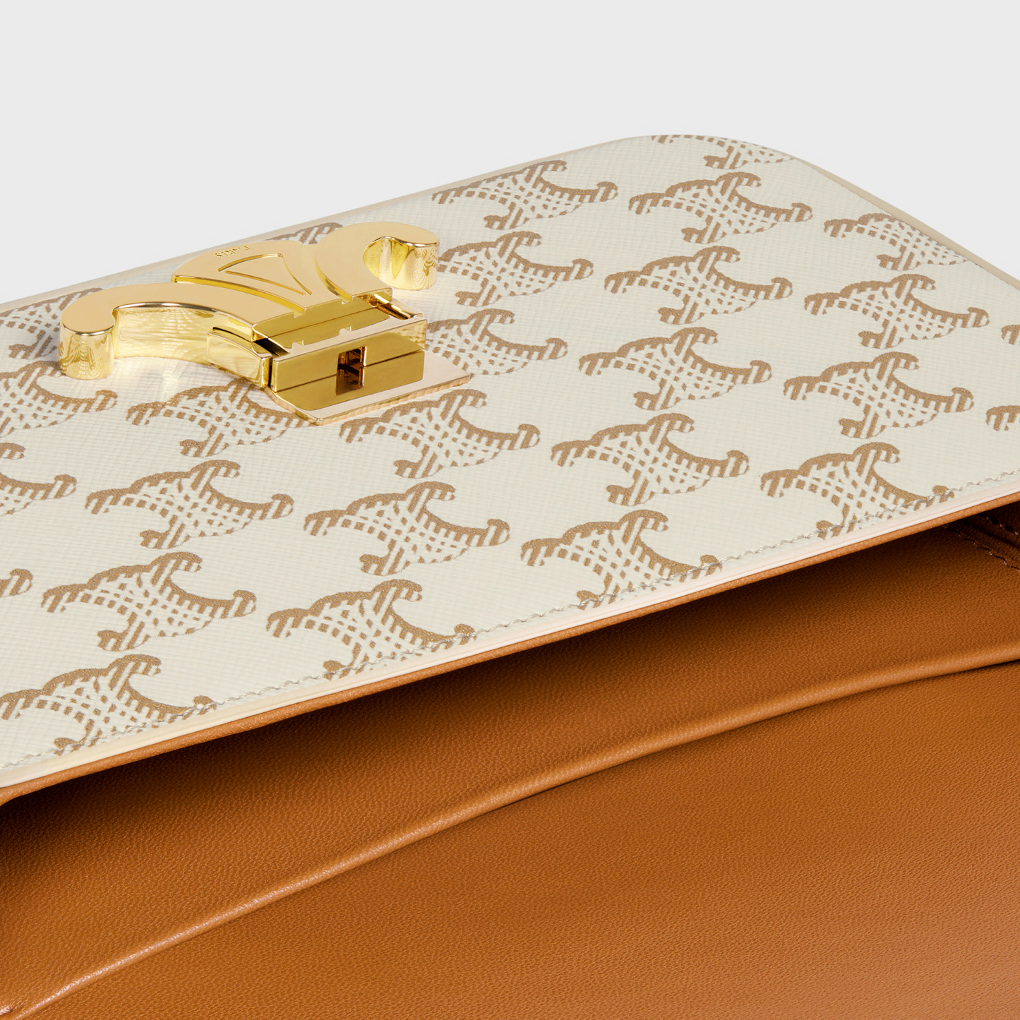 SHOULDER BAG CLAUDE in Triomphe canvas and calfskin