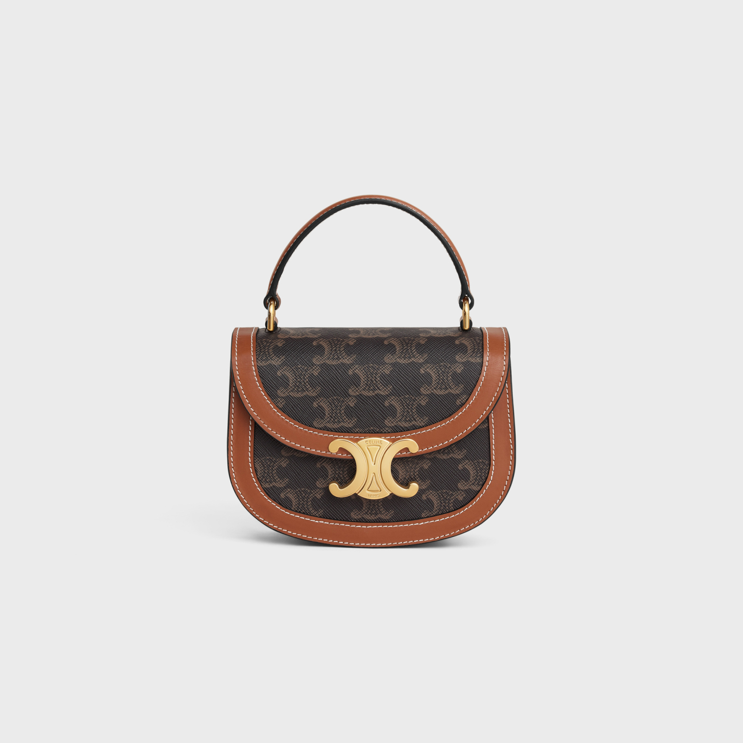 MINI BESACE CLEA in Triomphe canvas and calfskin