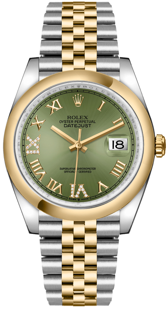 Datejust 36 Olive Green Dial Watch 126203-0025
