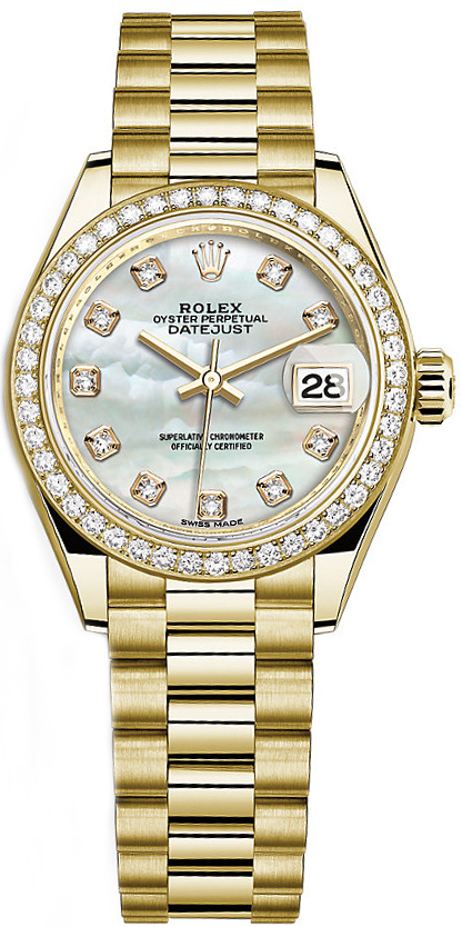 Lady-Datejust 28 Mother of Pearl Diamond Yellow Gold Watch 279138RBR-0015