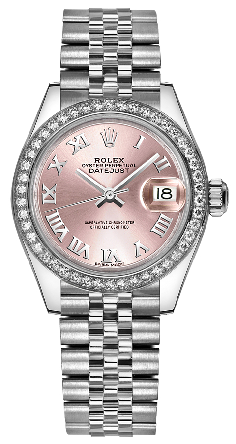 Lady-Datejust 28 Pink Roman Jubilee Women's Watch 279384RBR-0005