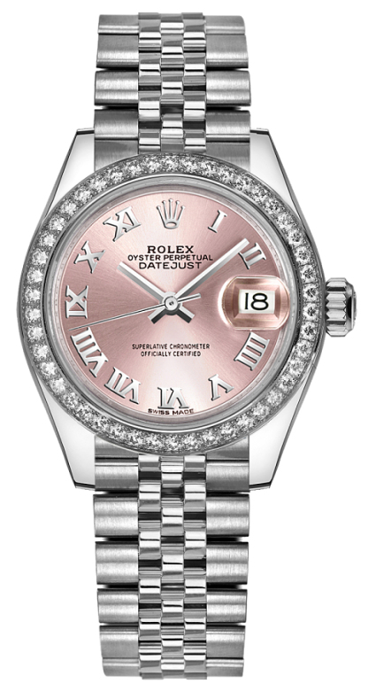 Lady-Datejust 28 Pink Roman Jubilee Women's Watch 279384RBR-0005