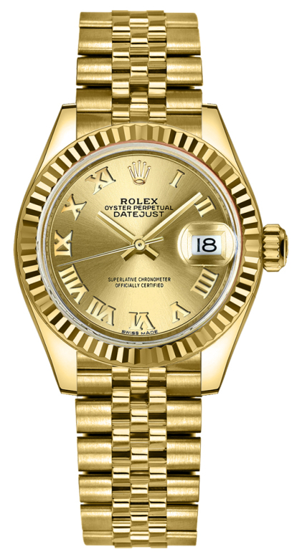 Lady-Datejust 28 Solid 18k Yellow Gold Women's Watch 279178-0023
