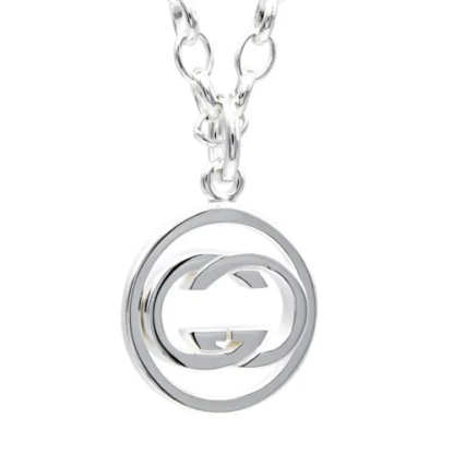 Sterling Silver Interlocking G Pendant Necklace