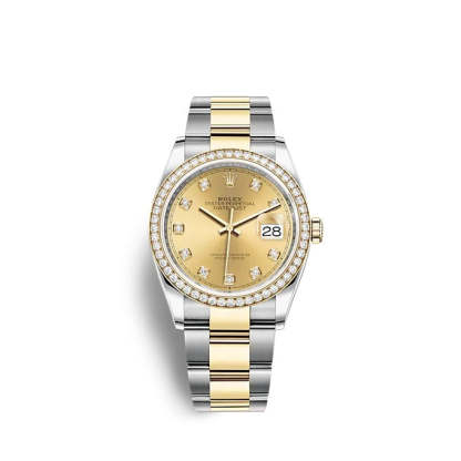 Datejust 36 Oystersteel and yellow gold Ref# 126283RBR-0004
