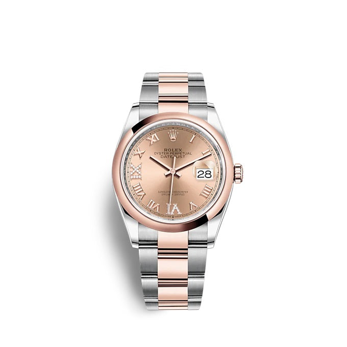 Datejust 36 Oystersteel and Everose gold Ref# 126201-0028