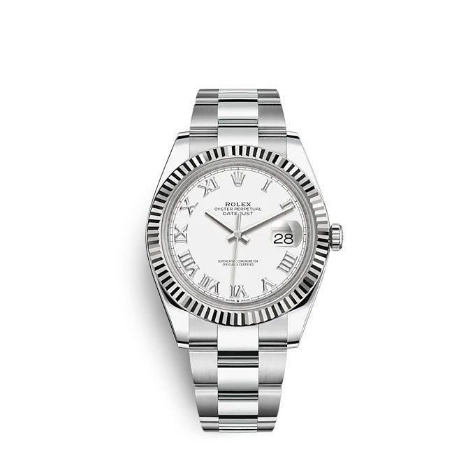 Datejust 41 Oystersteel and white gold Ref# 126334-0023