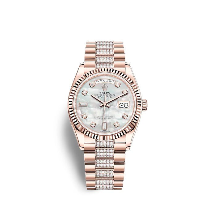 Day-Date 36 Everose gold Ref# 128235-0032