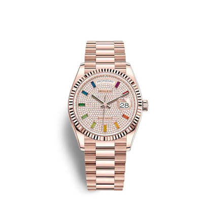 Day-Date 36 Everose gold Ref# 128235-0039