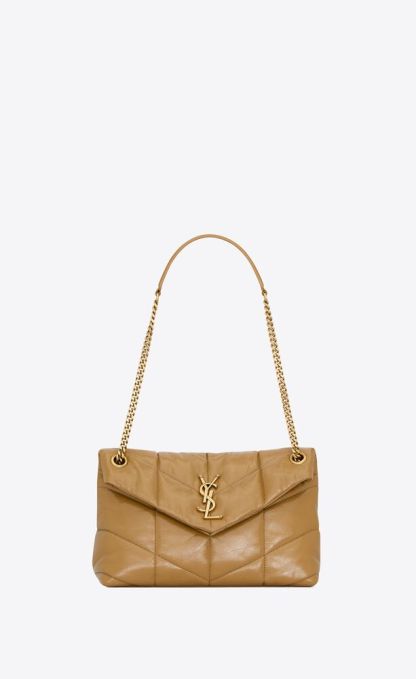 SMALL PUFFER IN CRINKLED LEATHER