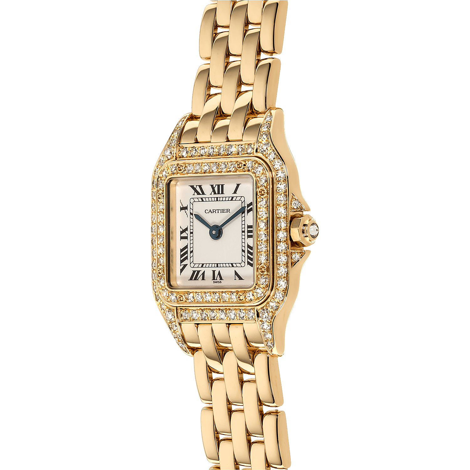 Carthttier Panthere WF3229B9 18K Yellow Gold Diamonds Ladies Watch