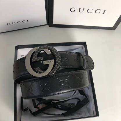 3 Colors Fashion Printed Double G Leather Belt