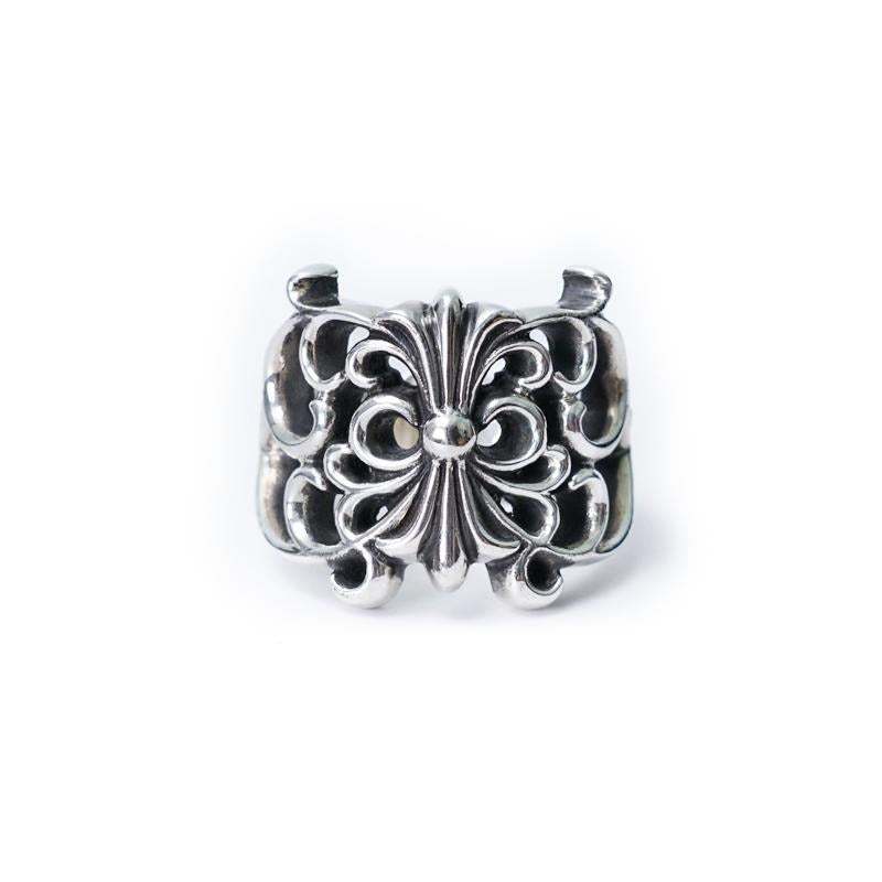 BUTTERFLY FLORAL CROSS RING