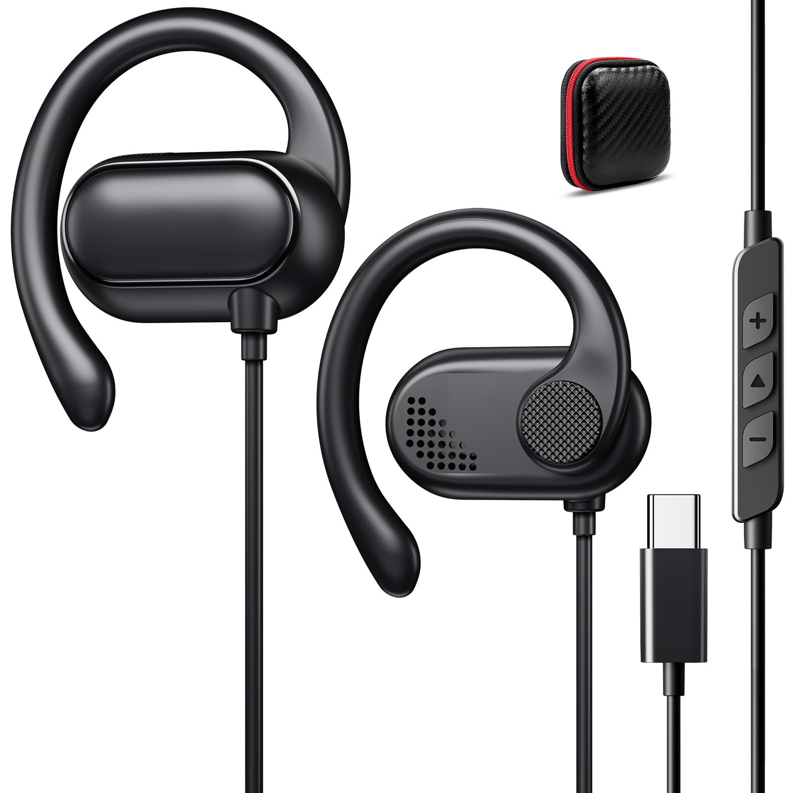 2024 Model Earphones, Wired Earphones, Type C Earphones, With Microphone, Open Earphones, Wired Earphones, No Blocking Earphones, No Delay, Can Be Called, Volume Control, Compatible with iPhone