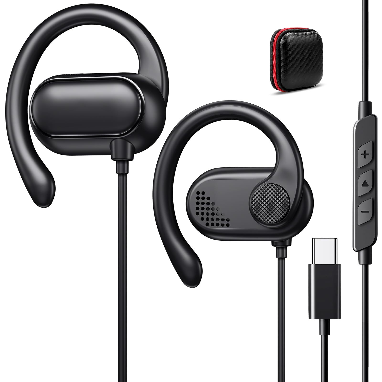 2024 Model Earphones, Wired Earphones, Type C Earphones, With Microphone, Open Earphones, Wired Earphones, No Blocking Earphones, No Delay, Can Be Called, Volume Control, Compatible with iPhone