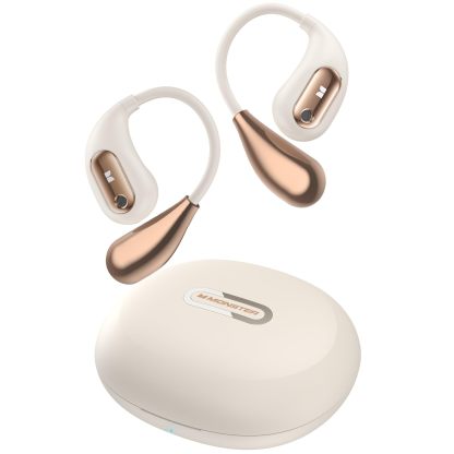Monster Wireless Earphones, Bluetooth, Noise Cancelling, Air Conduction Earbuds, Advanced Bone Conduction Earphones, Ultra Lightweight, No Blocking Ears, Open Ear Bone Conduction Headphones, Type-C