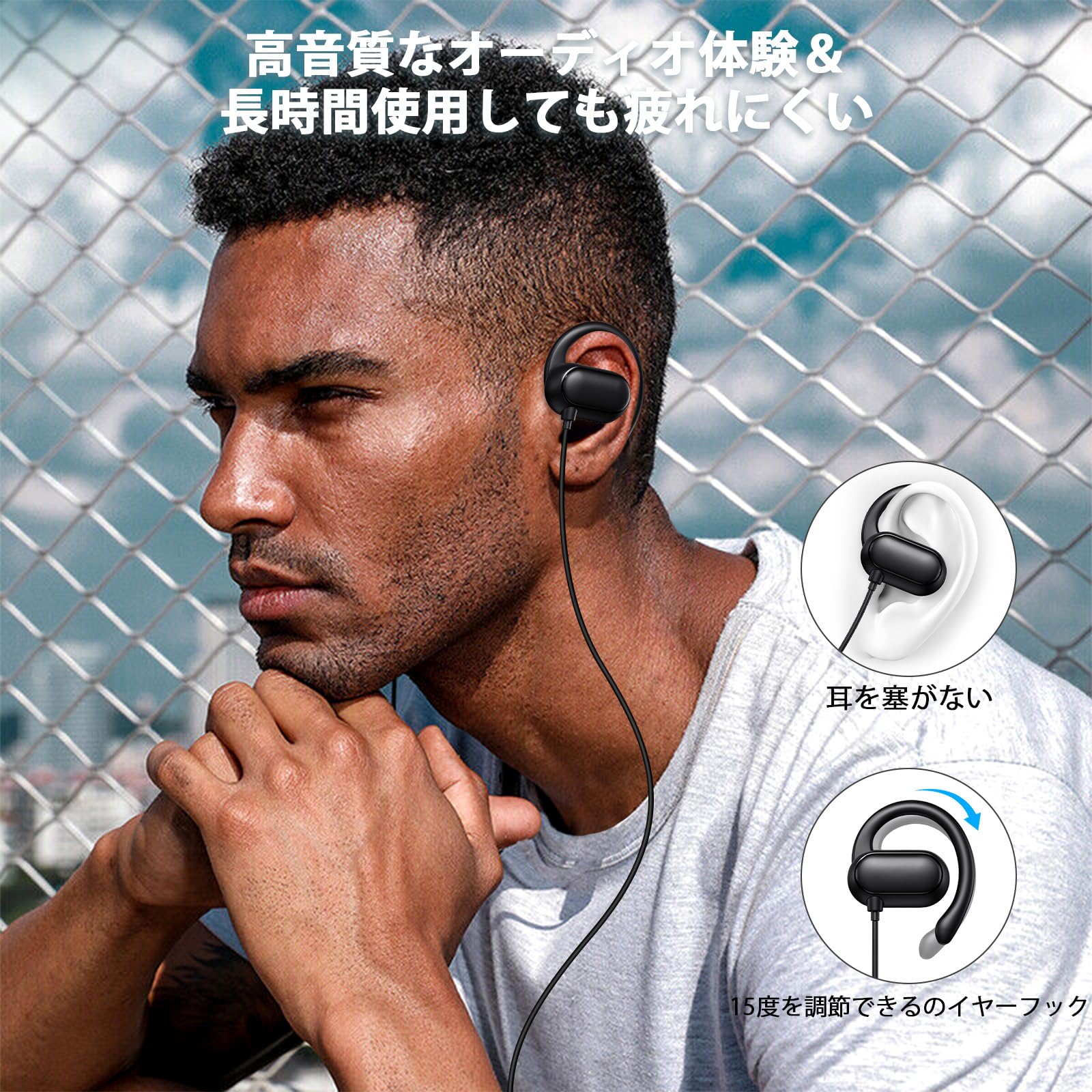 2024 Model Earphones, Wired Earphones, Type C Earphones, With Microphone, Open Earphones, Wired Earphones, No Blocking Earphones, No Delay, Can Be Called, Volume Control, Compatible with iPhone