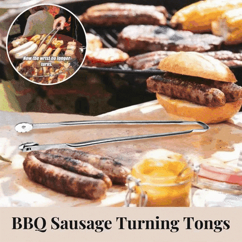 🔥Last Day Sale - 60%Off🔥Magic Rotatable BBQ Sausage Turning Tongs