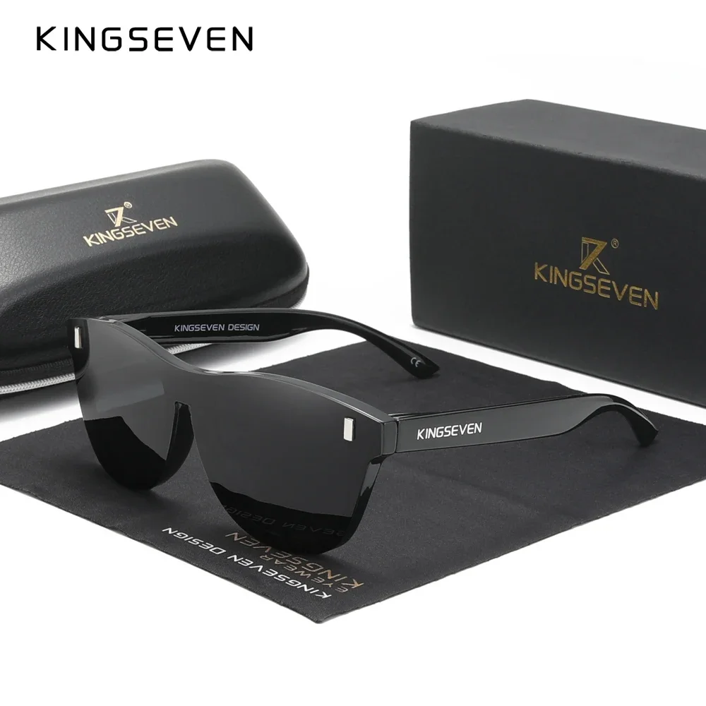KINGSEVEN 2024 New Brand Design Women's Glasses TR90 Polarized Sunglasses Men Retro Sun Glasses Sonnenbrille Herren