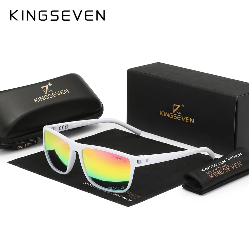 Original KINGSEVEN Brand Classic Polarized Sunglasses Men Women Driving Square Frame Sun Glasses Male Goggle UV400 NEW LC755