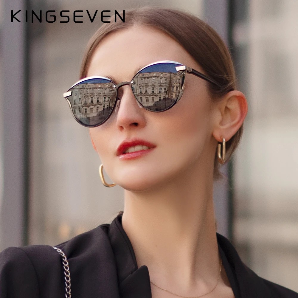 KINGSEVEN 2024 Polarized Sunglasses For Women Luxury Design Ladies Elegant Sun Glasses UV400 Protection Fashion Cat Eye Eyewear