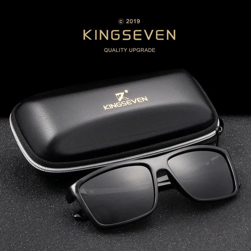 KINGSEVEN Original Sunglasses Women Men Brand Design TR90 Frame Sun Glasses For Men Fashion Classic UV400 Square Eyewear S730
