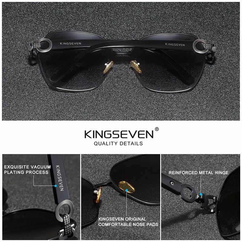 KINGSEVEN Fashion Design Sunglasses For Women Polarized Travel Glasses Oversized Luxury Ladies Eyewear Oculos de sol