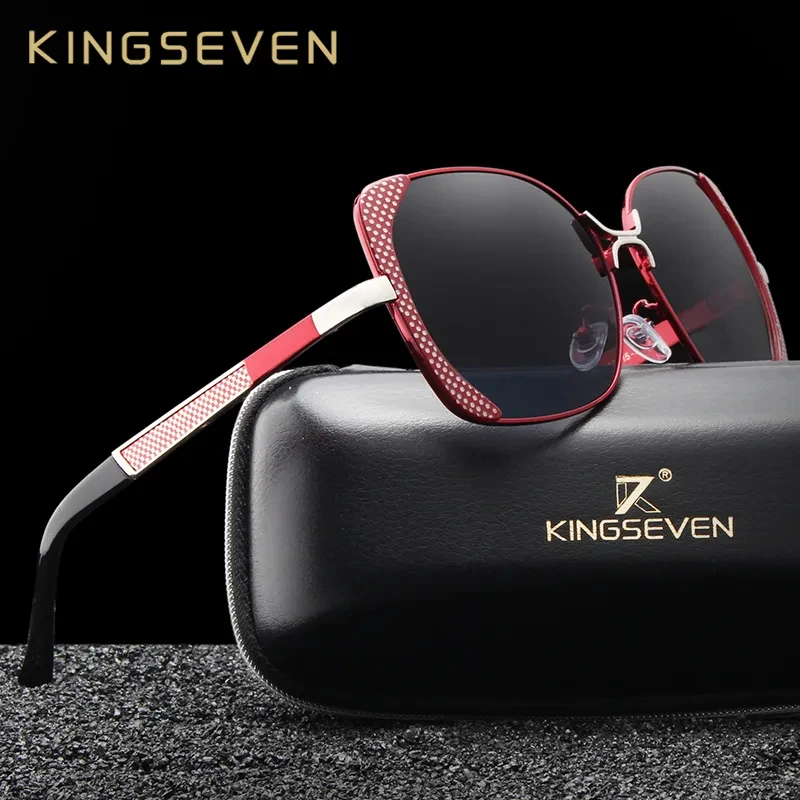 KINGSEVEN Classic Design Luxury Polarized Sunglasses Women Ladies Gradient Butterfly Sun Glasses Female Vintage oversized