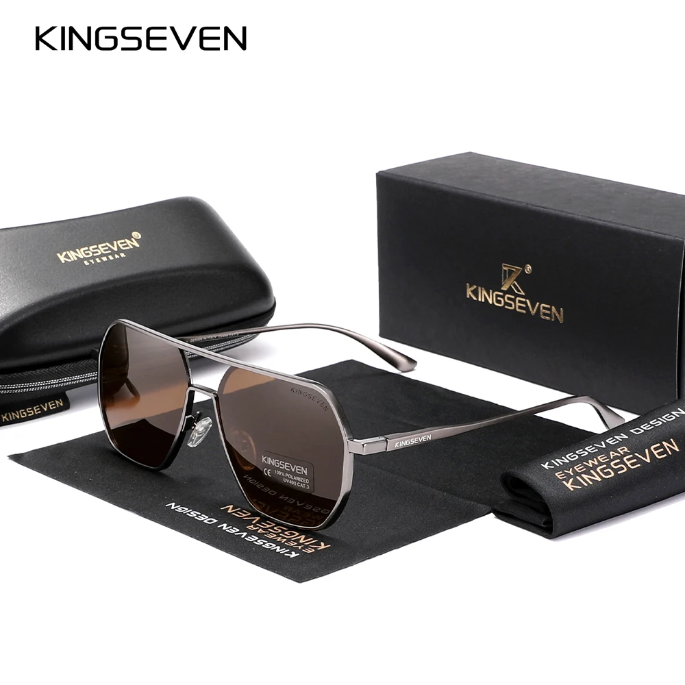 KINGSEVEN New Photochromic Sunglasses Men Women Chameleon Polarized Pilot Sun Glasses Anti-glare Driving Eyeglasses UV400
