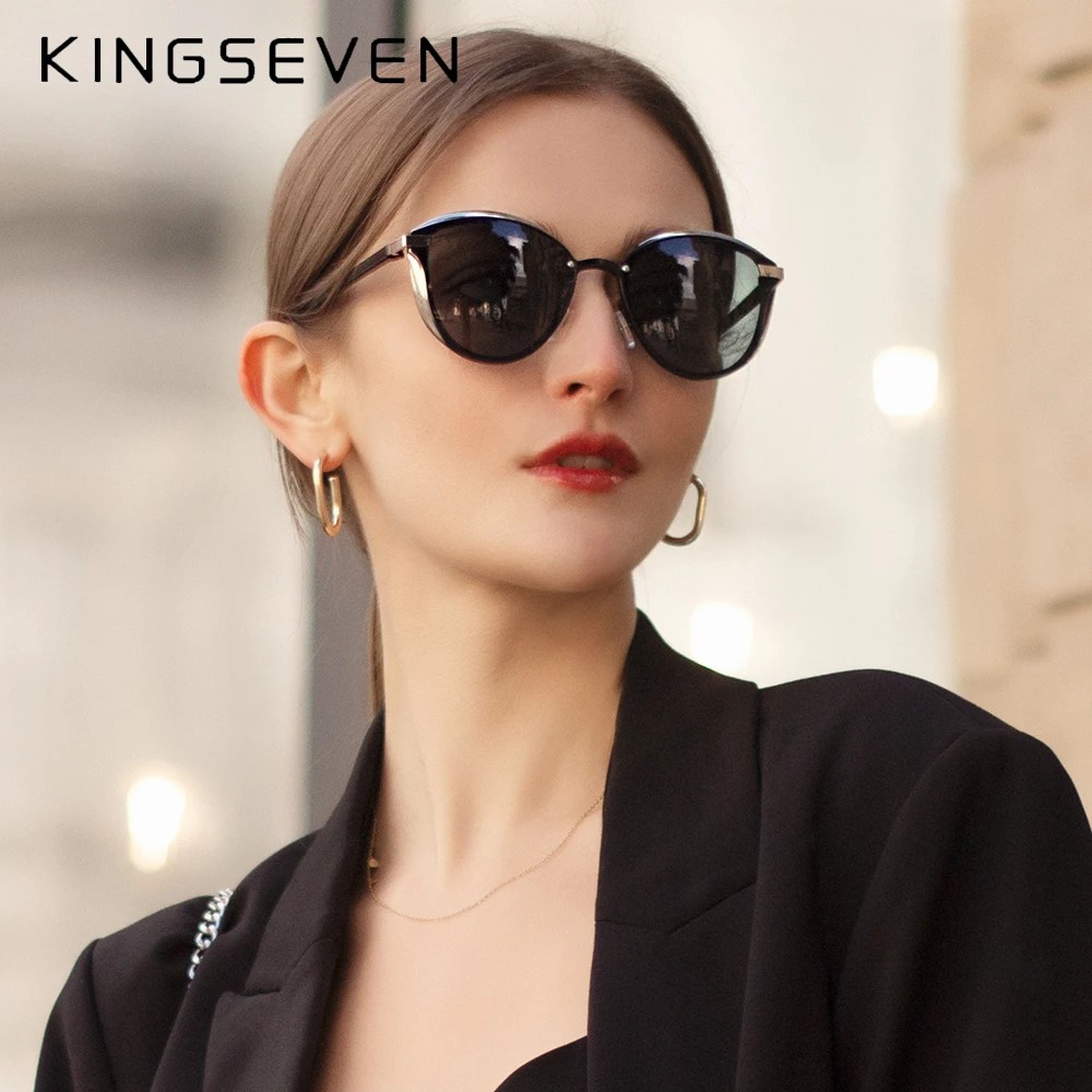 KINGSEVEN 2024 Polarized Sunglasses For Women Luxury Design Ladies Elegant Sun Glasses UV400 Protection Fashion Cat Eye Eyewear