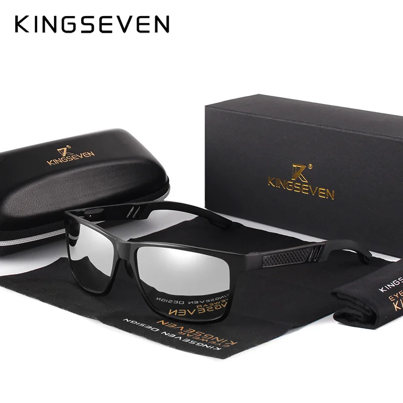 KINGSEVEN Aluminum Square Men/Women Polarized Coating Mirror Sun Glasses Eyewear Sunglasses For Men