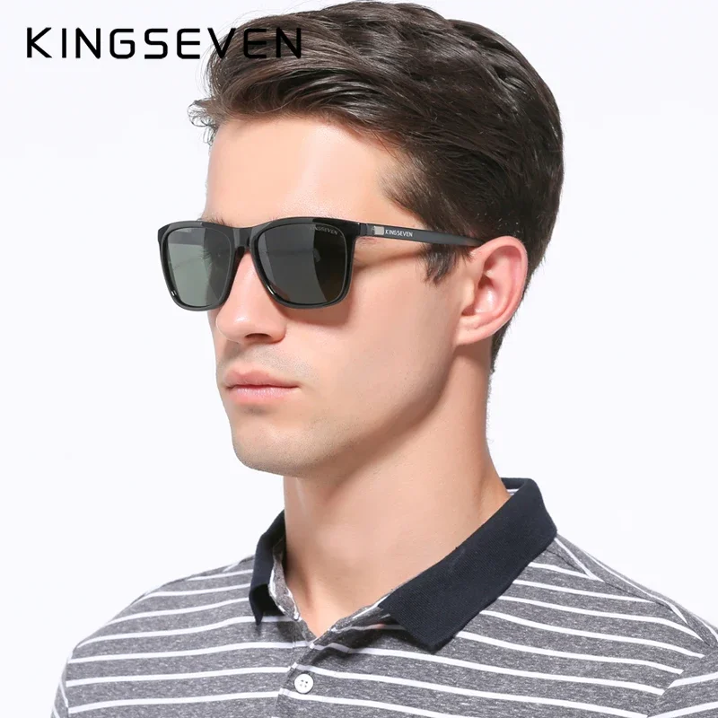 KINGSEVEN Brand Aluminum Frame Sunglasses For Men Polarized Mirror Eye Protection Glasses Women's Accessories N7557 Eyewear