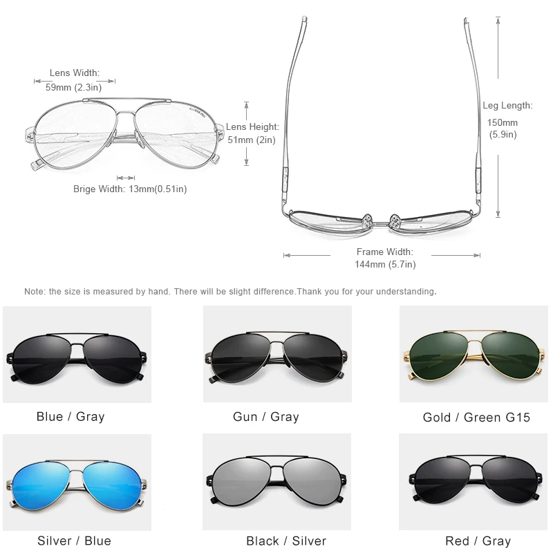 KINGSEVEN DESIGN Men Classic Polarized Sunglasses Aluminum Pilot Sun glasses UV400 Protection NF-7228